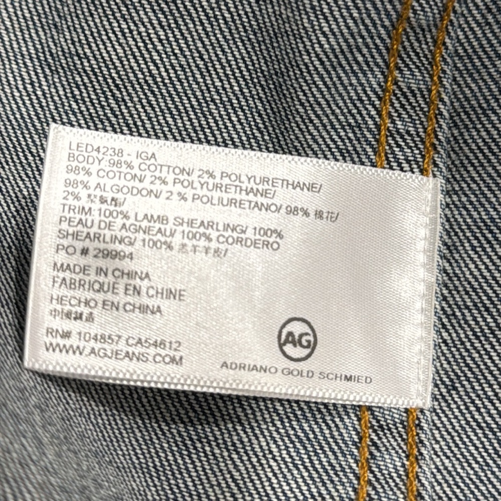 AG ADRIANO GOLDSCHMIED Lamb Shearling Jean Jacket - Picture 8 of 8